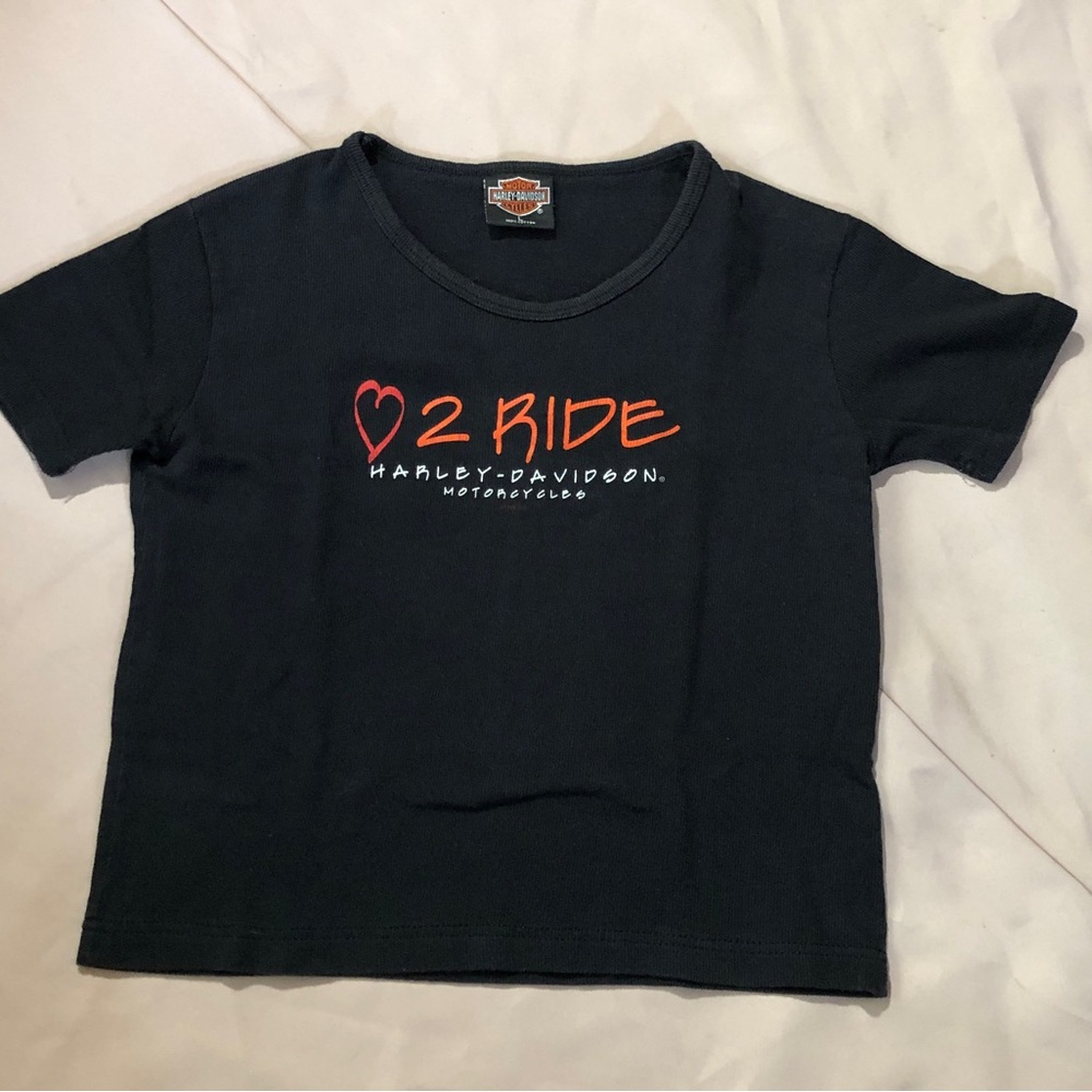 Harley Davidson Ribbed T Shirt Chicago H-D Large